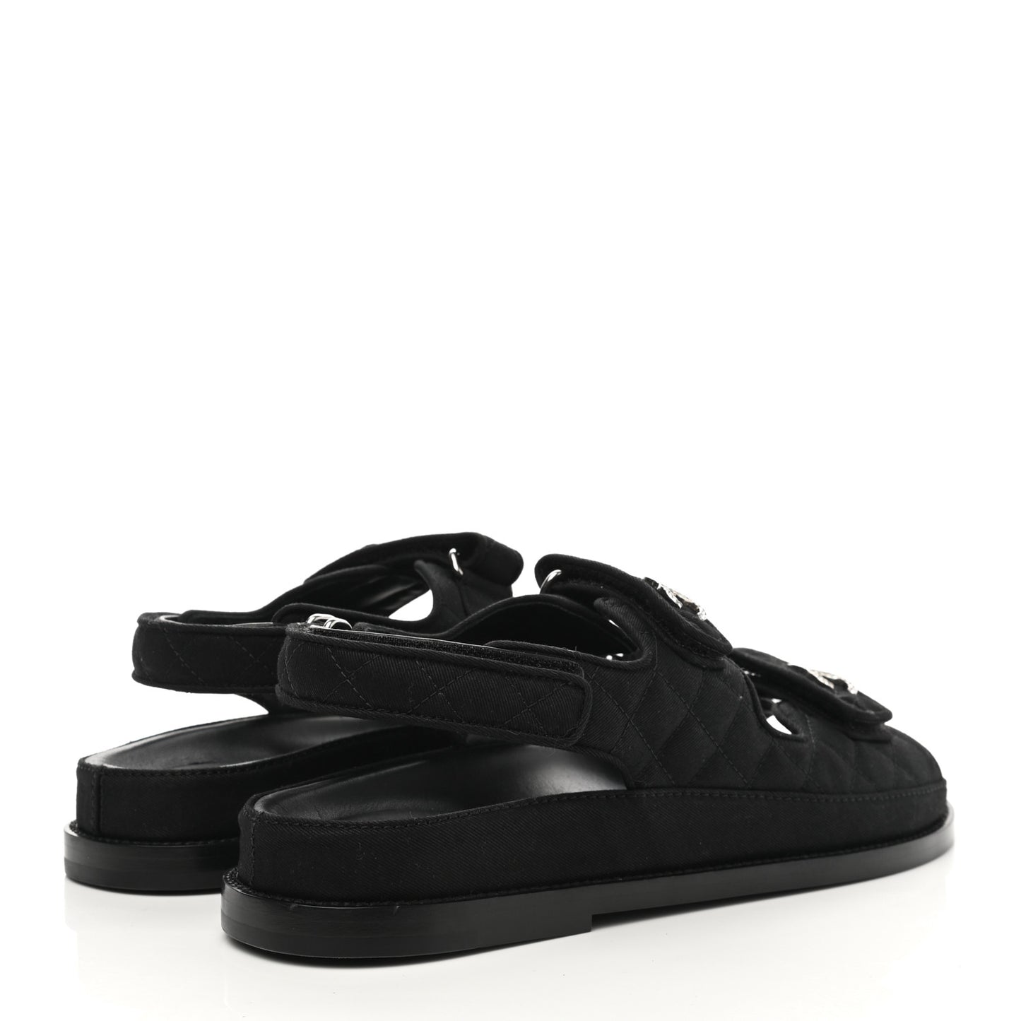 Mixed Fibers Velcro Dad Sandals 40.5 Black