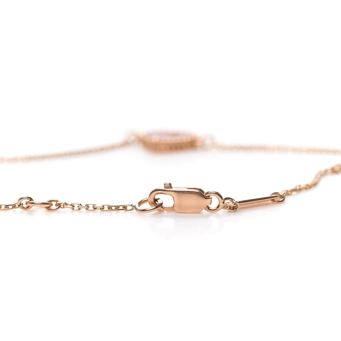 18K Rose Gold Carnelian Sweet Alhambra Heart Bracelet
