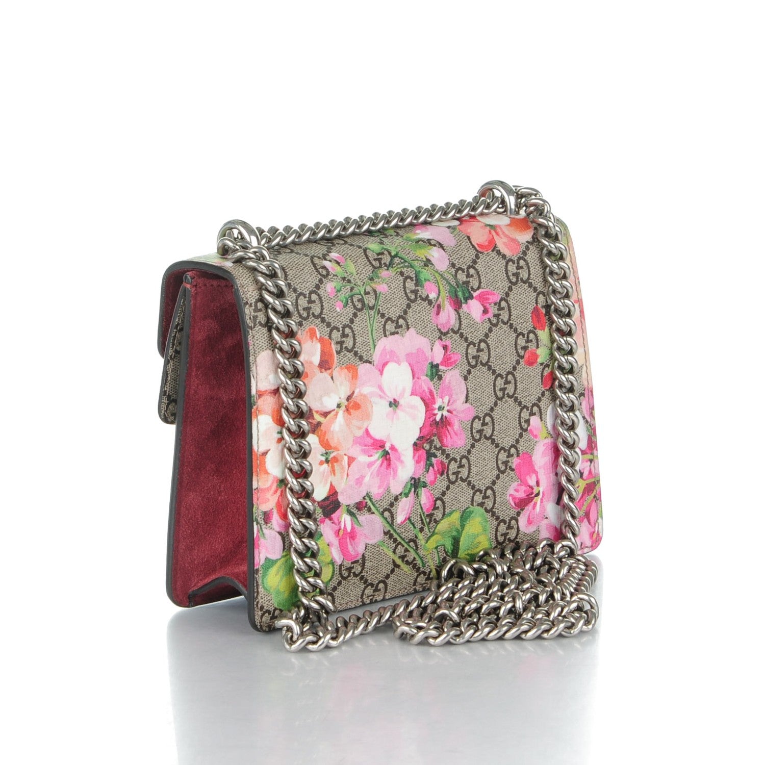 Gucci GG Supreme Monogram Blooms Mini Dionysus Shoulder Bag Beige Multicolor Dry Rose 3 of 7