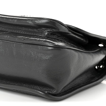Saint Laurent Crinkled Calfskin Matelasse Monogram Baby Niki Chain Satchel Storm 10 of 10