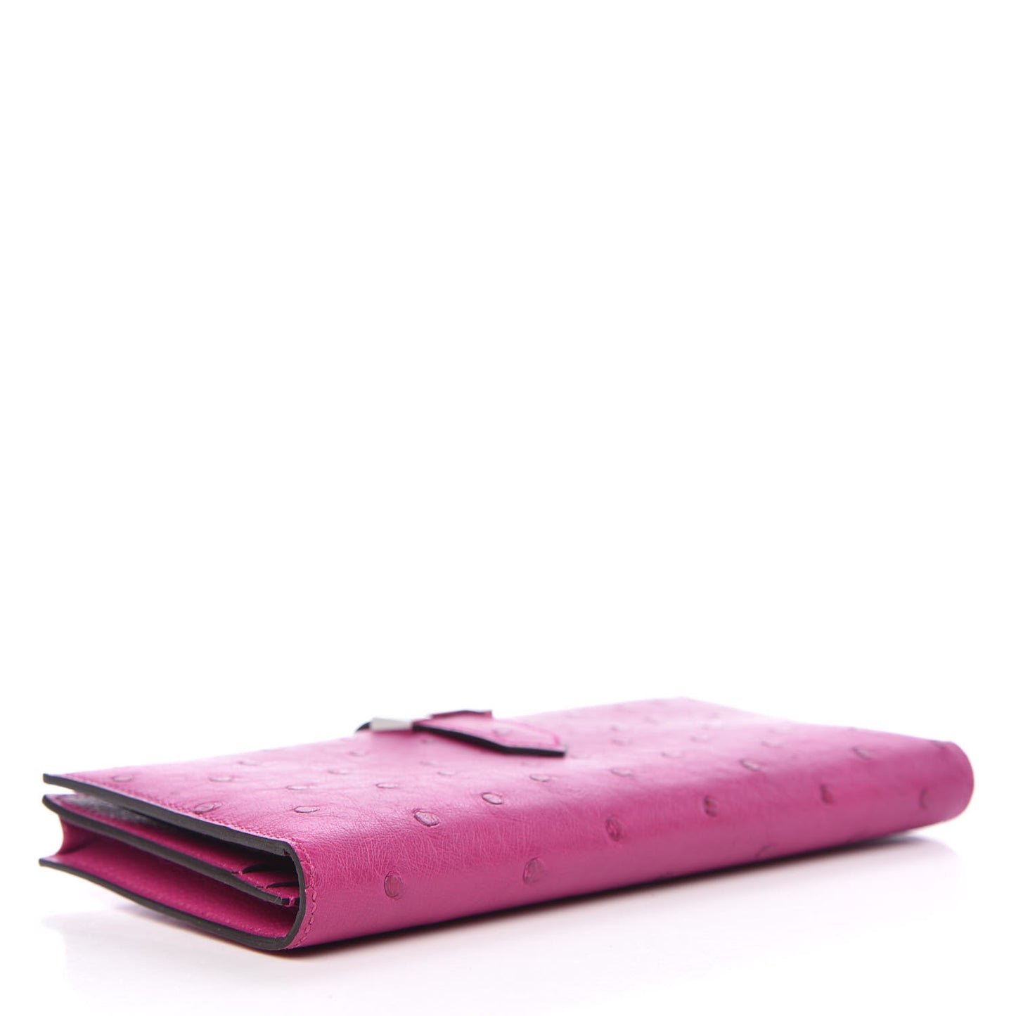 Ostrich Bearn Wallet Rose Pourpre