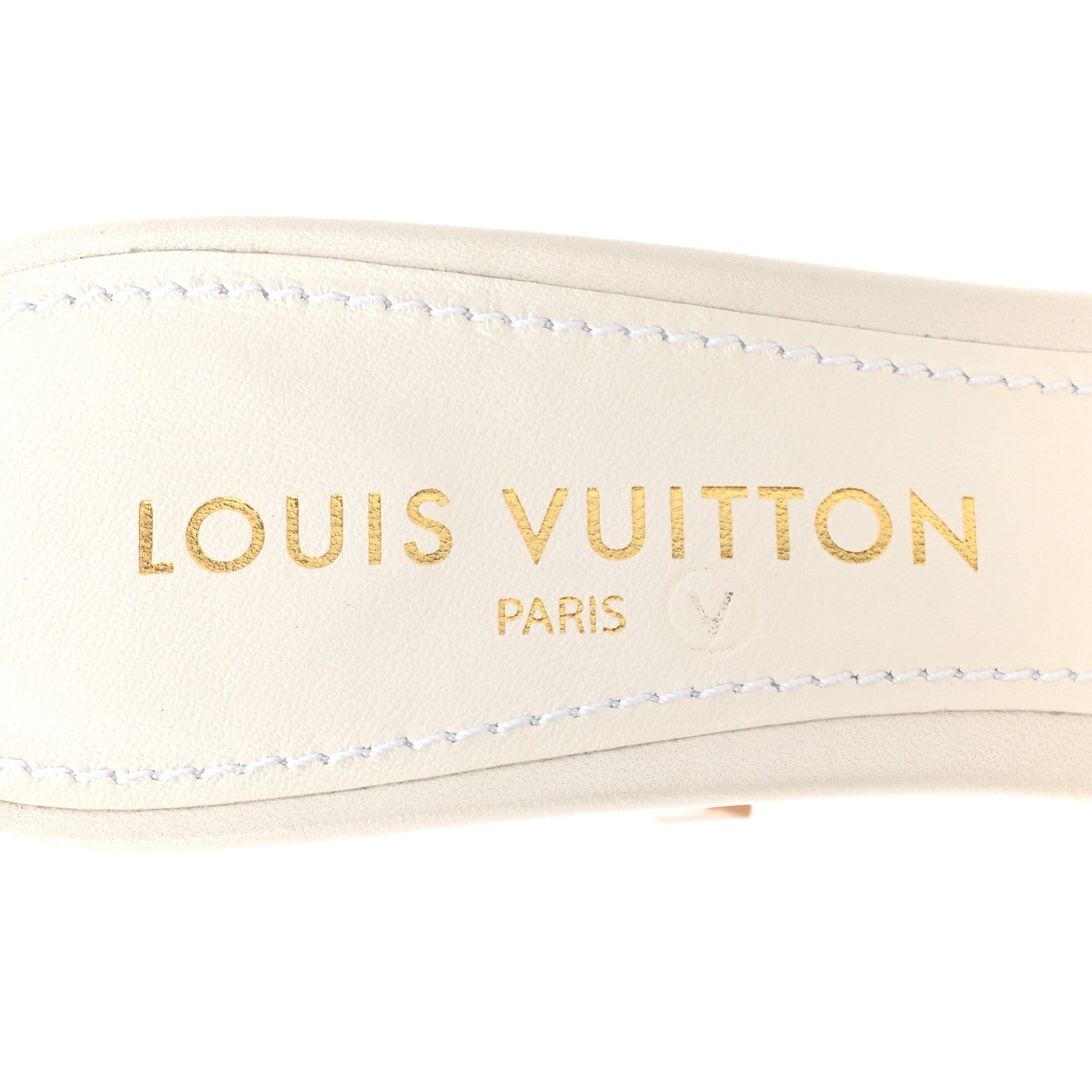 Louis Vuitton Lambskin Embossed Monogram By The Pool Revival High Heel Mules 41 White Pink 7 of 8