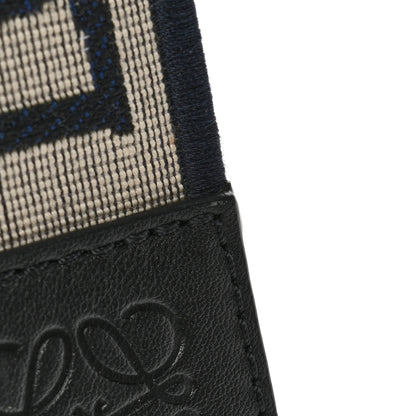 Loewe Calfskin Jacquard Anagram Strap Navy Black 5 of 7