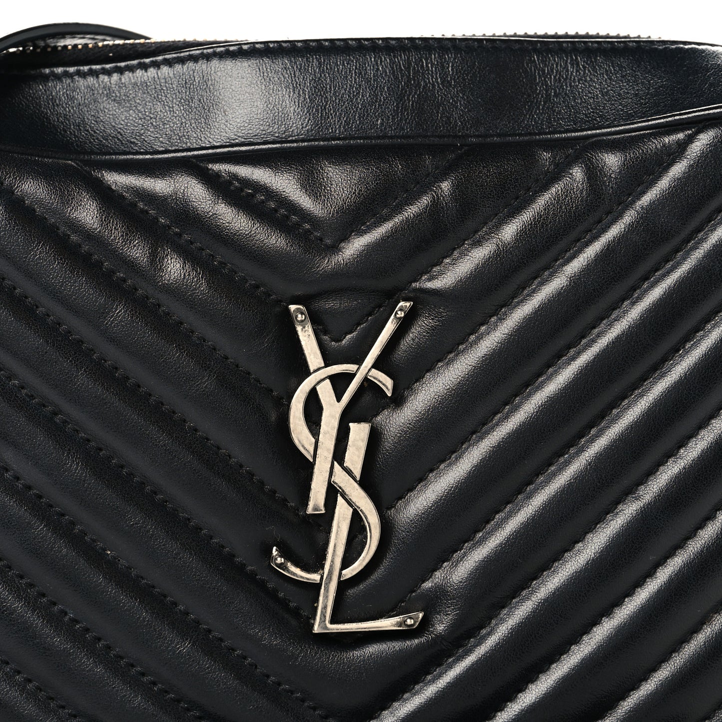 Calfskin Matelasse Monogram Lou Camera Bag Black