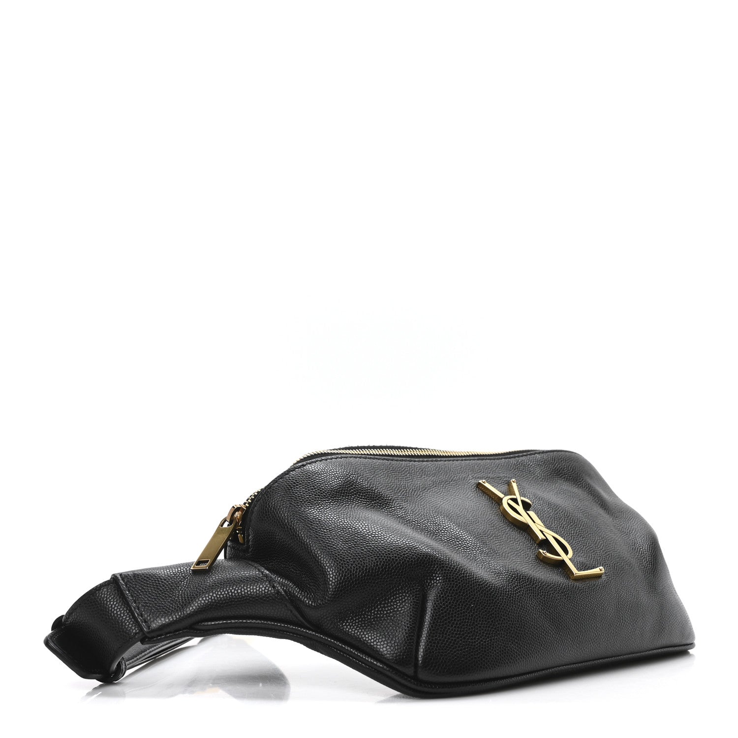 Saint Laurent Grain De Poudre Monogram Belt Bag Black 4 of 10