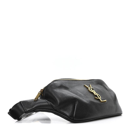 Saint Laurent Grain De Poudre Monogram Belt Bag Black 4 of 10