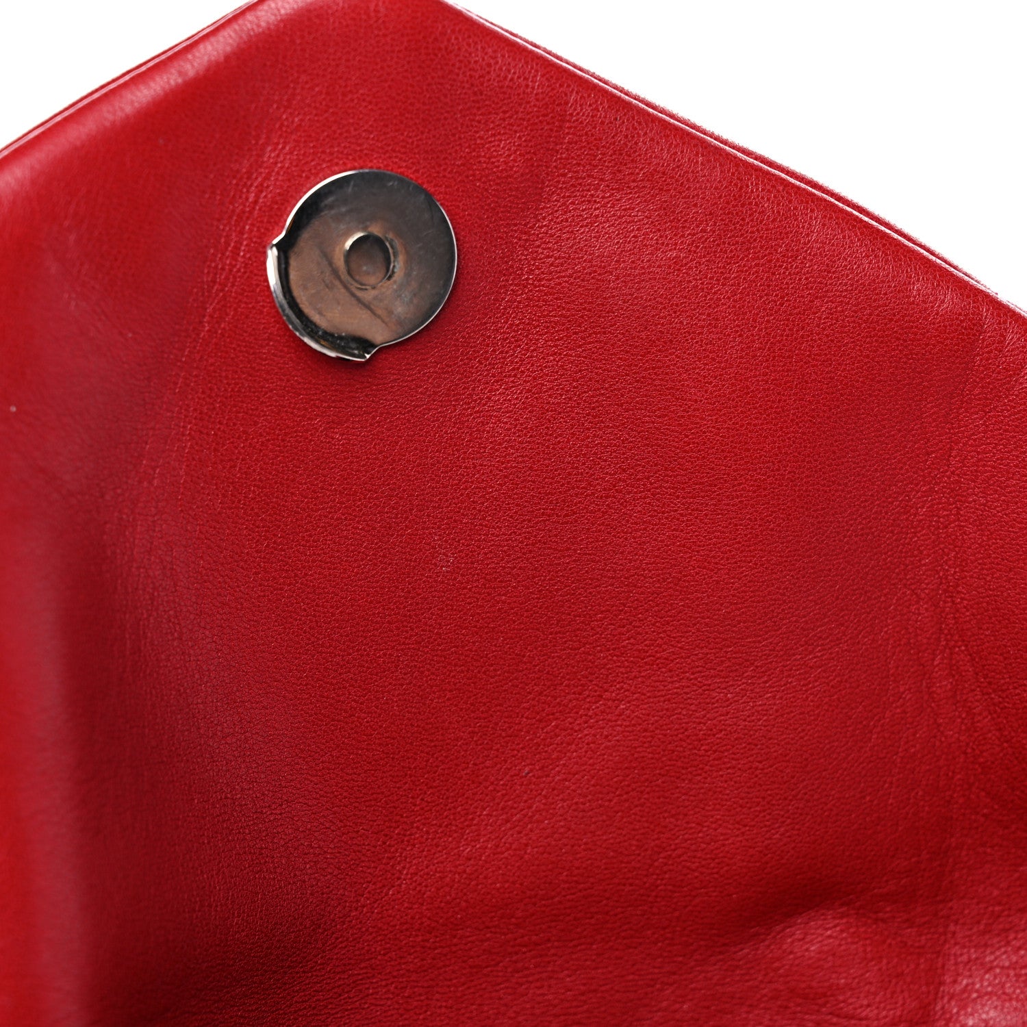 Saint Laurent Lambskin Quilted Small Loulou Puffer Monogram Chain Satchel Red 14 of 19
