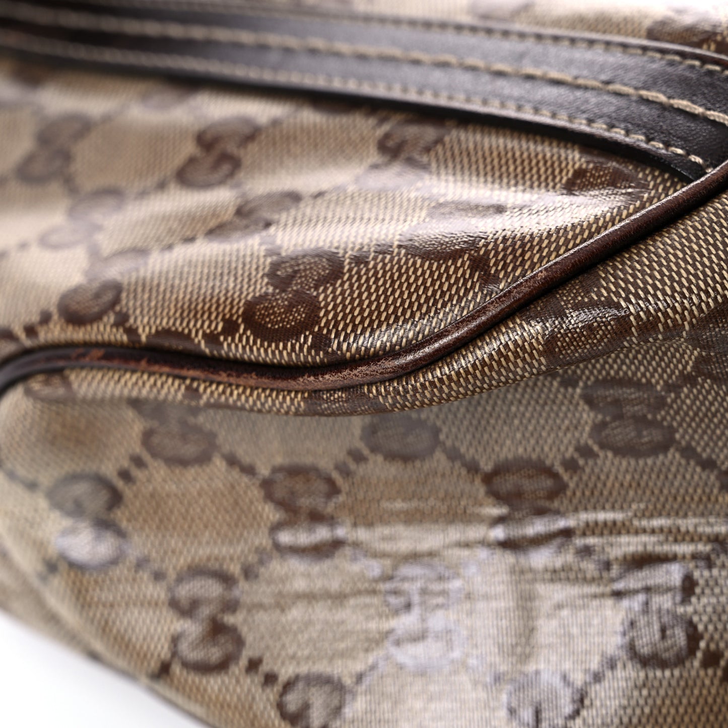 Crystal Monogram Duchessa Flap Shoulder Bag Dark Brown