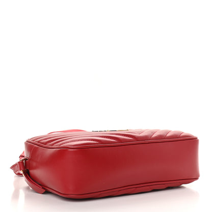 Saint Laurent Calfskin Matelasse Monogram Lou Camera Bag Red 4 of 8