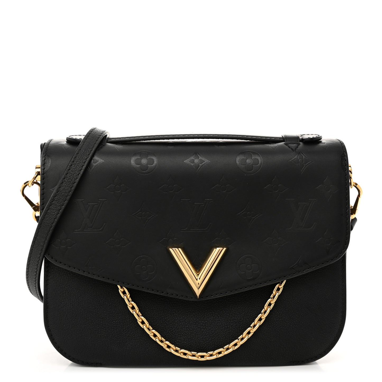 Calfskin Monogram Very Messenger Black
