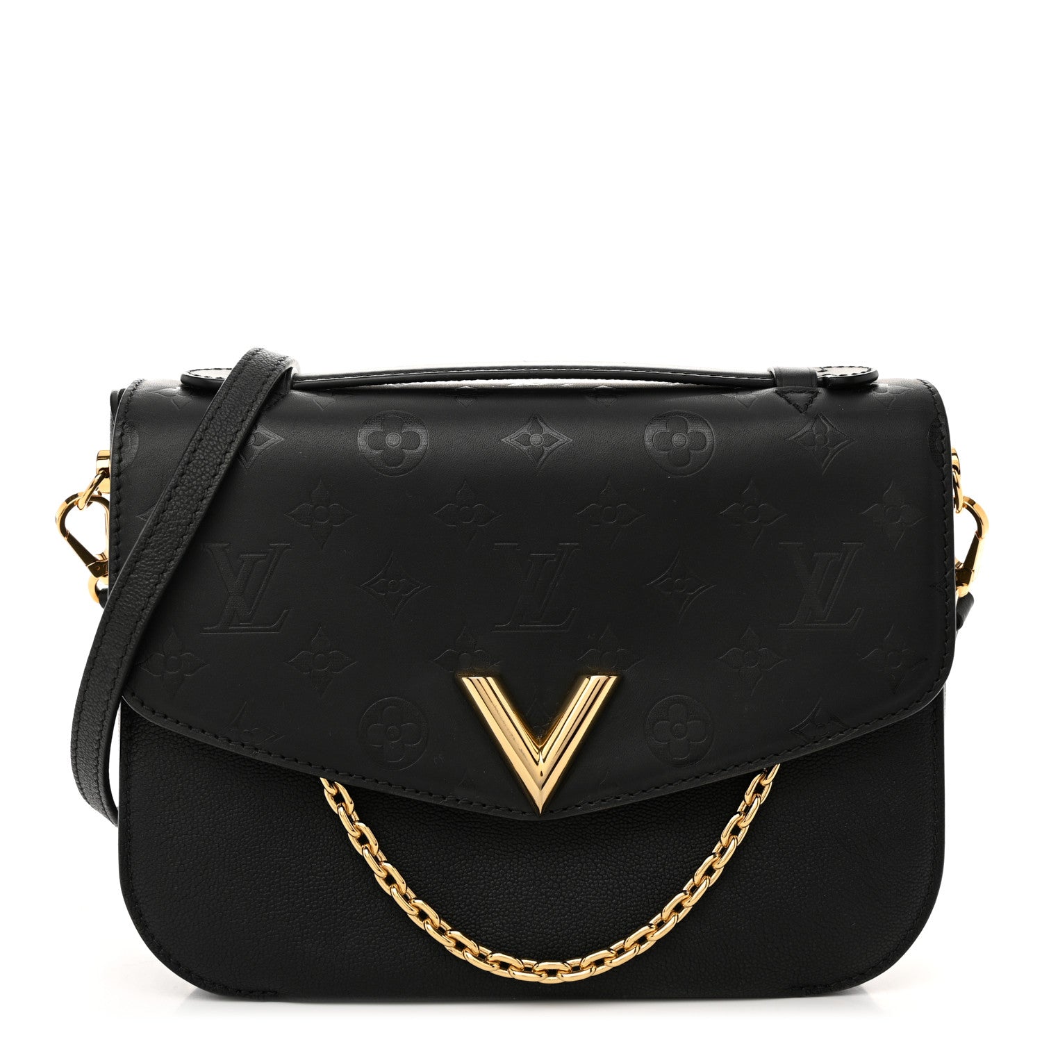 Louis Vuitton Calfskin Monogram Very Messenger Black 1 of 10