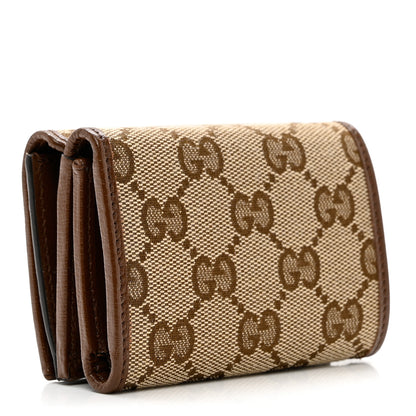 Balenciaga X GUCCI GG Monogram Azalea Calfskin Neo Classic Wallet Beige Ebony Brown Sugar 3 of 6