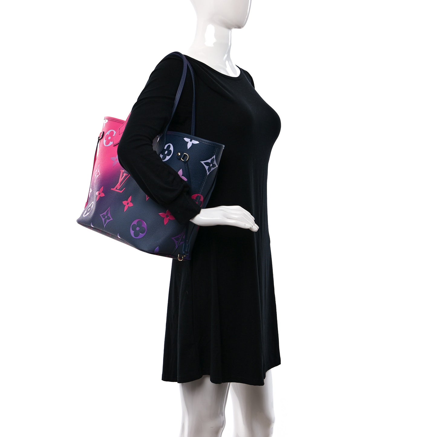 Monogram Giant Spring In The City Neverfull MM Midnight Fuchsia