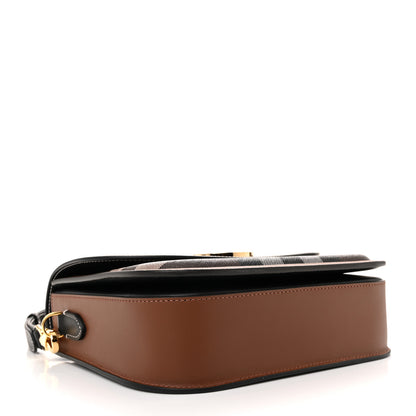 Burberry E-Canvas Check Calfskin Medium Elizabeth Bag Dark Birch Brown 4 of 10