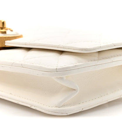 Chanel Lambskin Plexiglass Quilted Coco Love Wallet On Chain WOC White 10 of 13