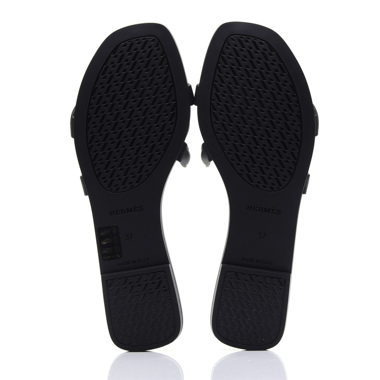 Rubber Aloha Sandals 37 Black