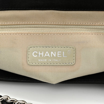 Chanel Washed Lambskin Quilted Medium Chain Around Messenger Black 6 of 11