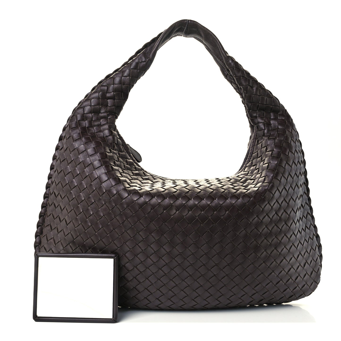 Nappa Intrecciato Medium Veneta Hobo Ebano
