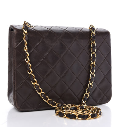 Chanel Lambskin Quilted Small Single Flap Brown 3 of 11