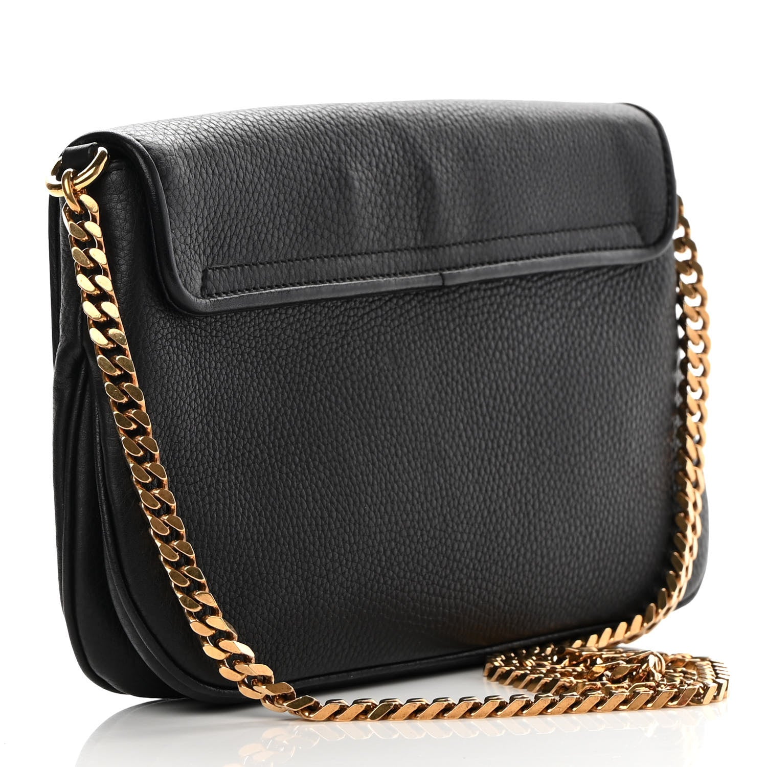 Gucci Calfskin Medium 1973 Chain Shoulder Bag Black 3 of 11