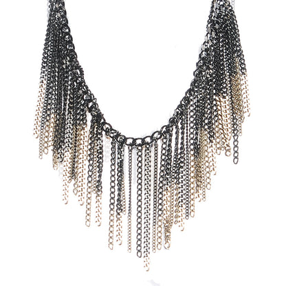 Chanel Multi Strand CC Short Collar Necklace Black Gold 1 of 7