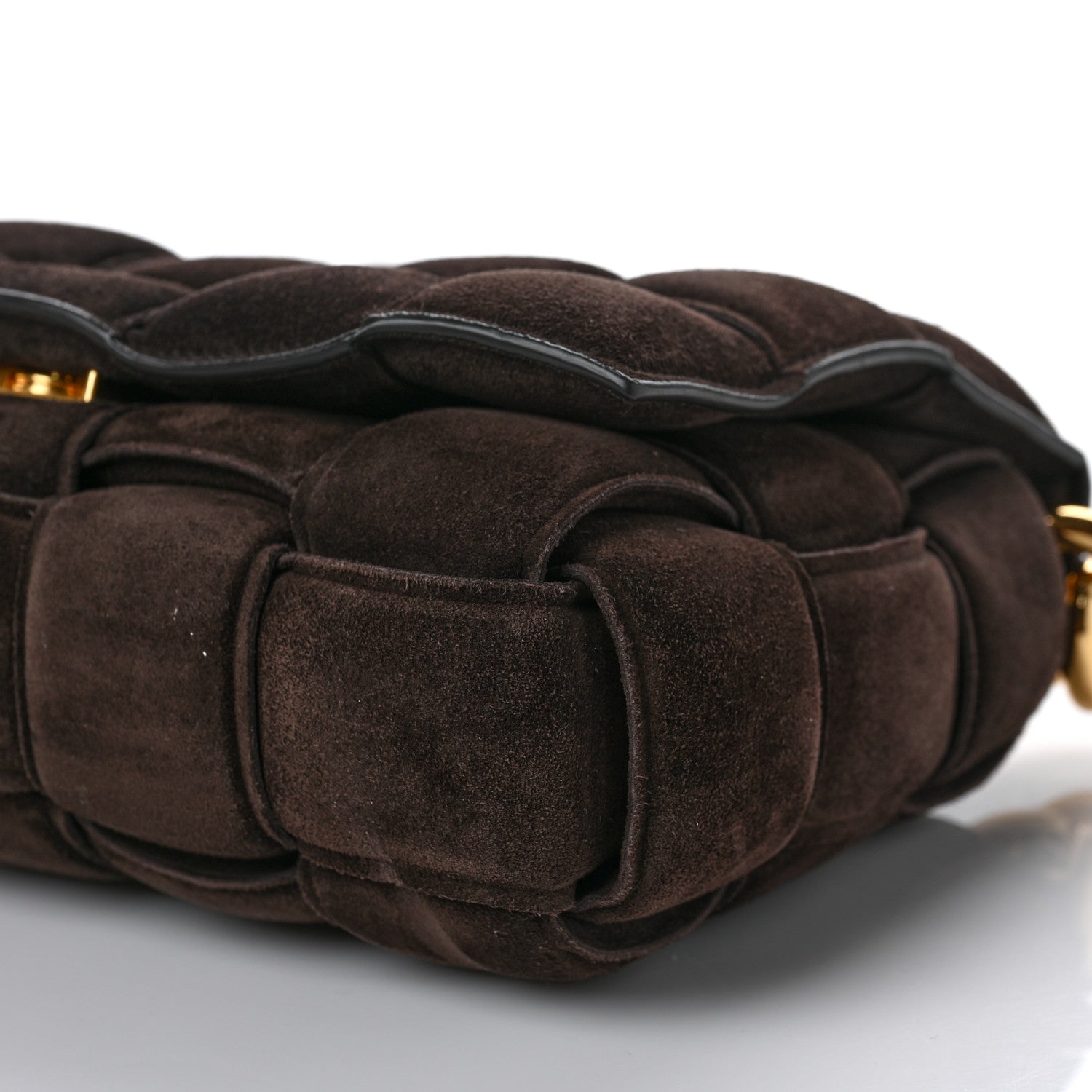 Bottega Veneta Suede Maxi Intrecciato Padded Chain Cassette Crossbody Bag Fondant 7 of 8