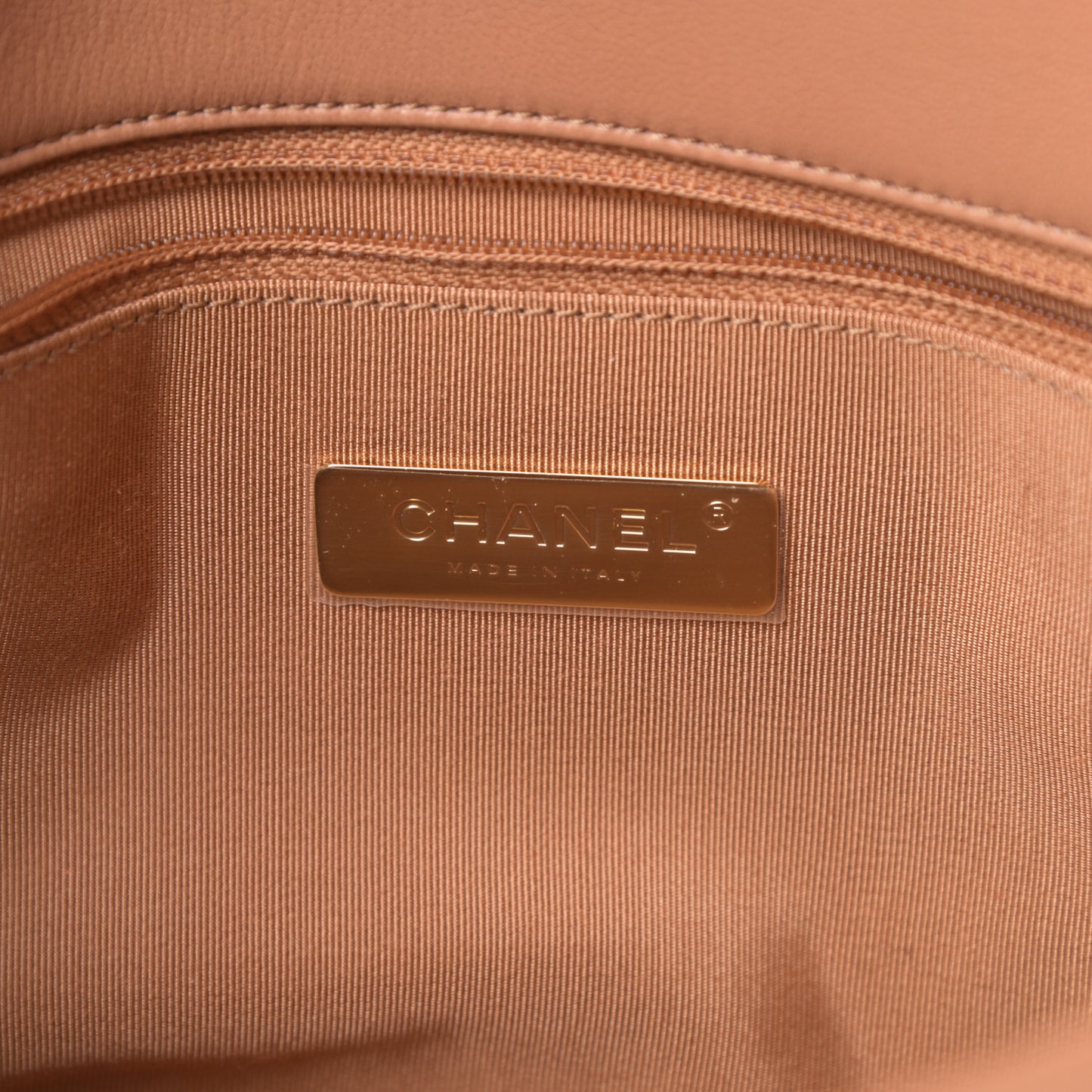 Lambskin Quilted Medium Chanel 19 Flap Brown