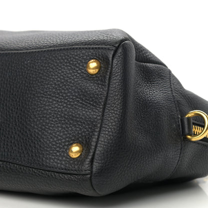 Prada Vitello Daino Tote Black 9 of 10