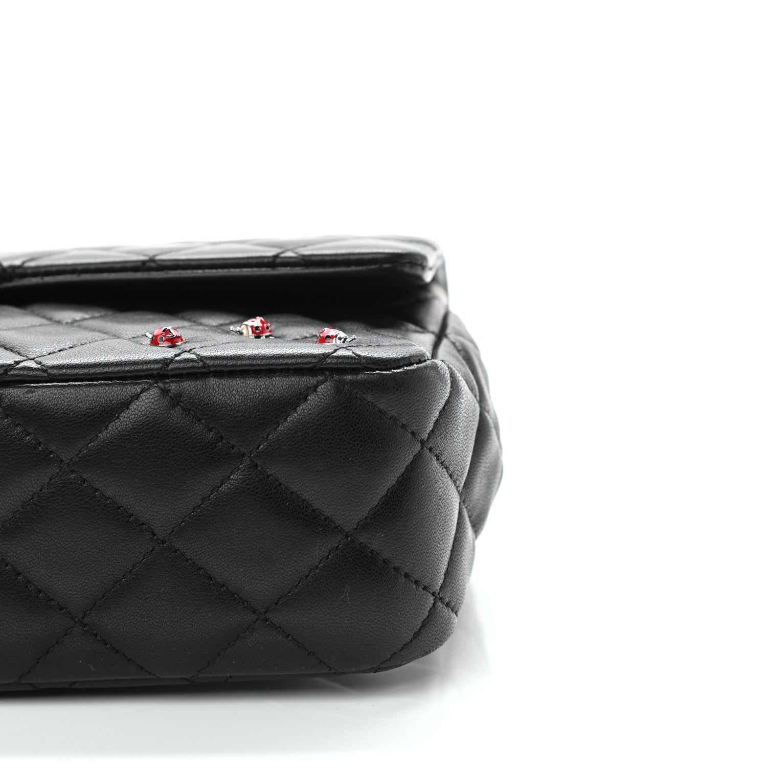 Chanel Lambskin Quilted Medium Ladybug Flap Black 9 of 9