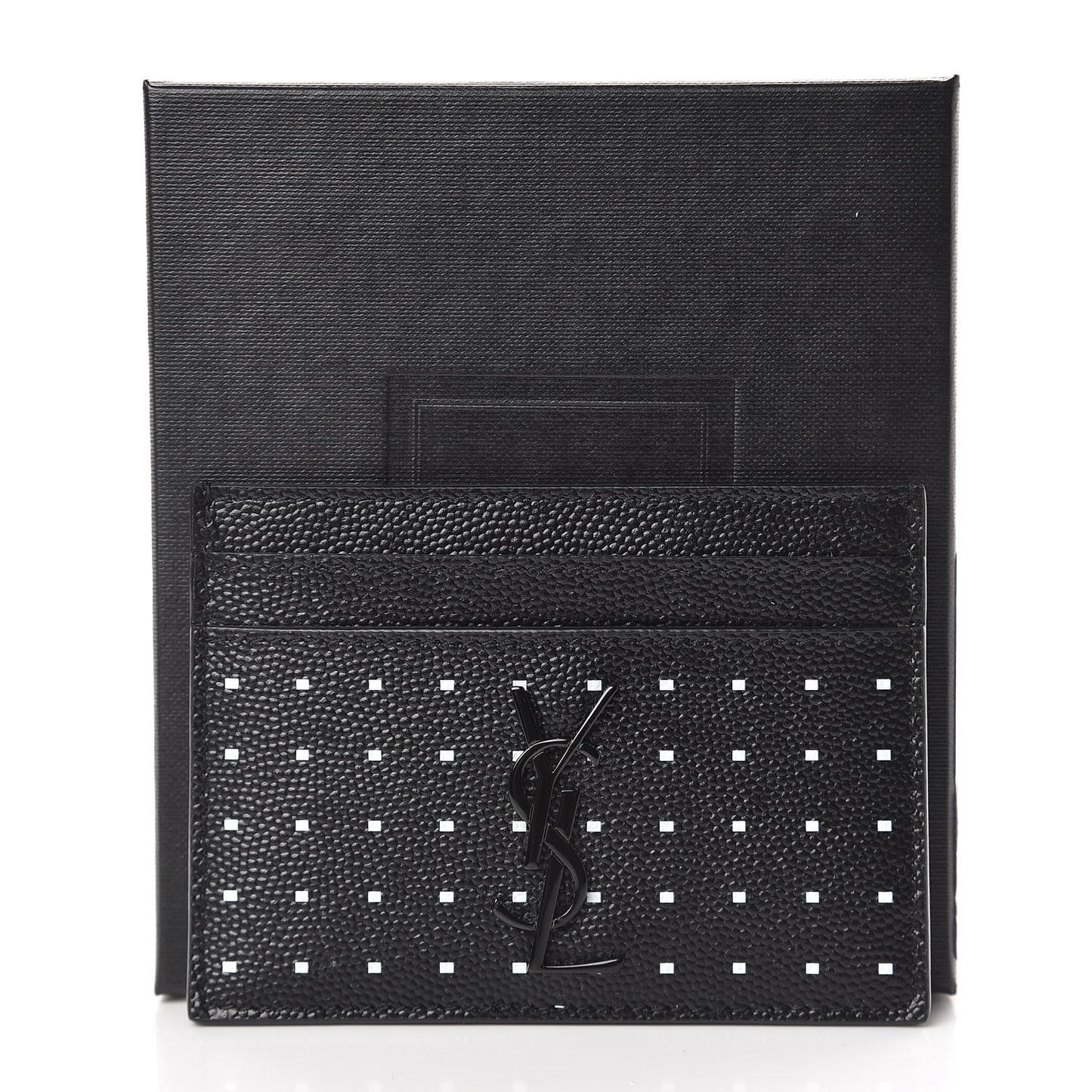 Grain De Poudre Geo Print Monogram Credit Card Case Black White