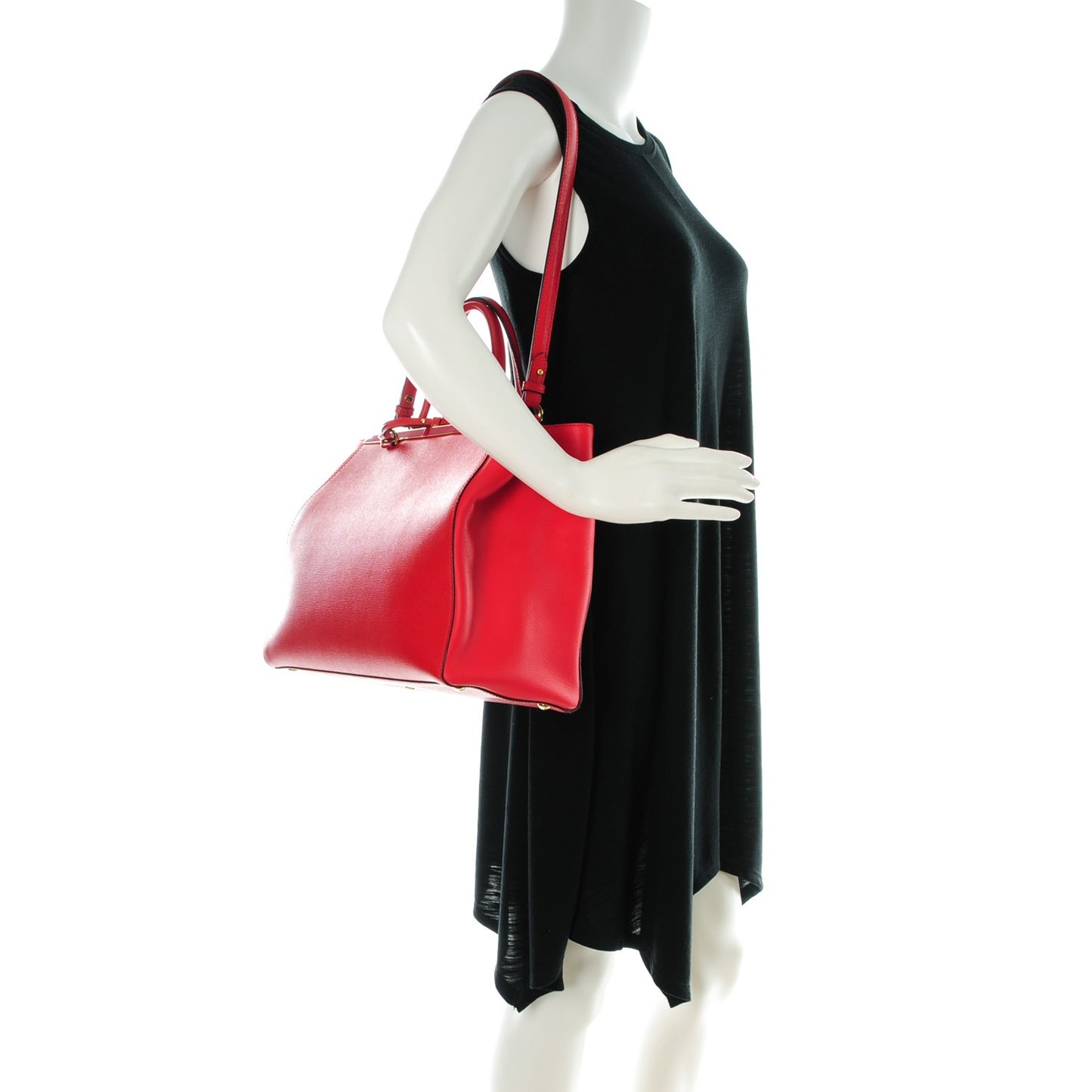 Vitello Elite Flamingo Regular 2Jours Tote Rosso Fiamma