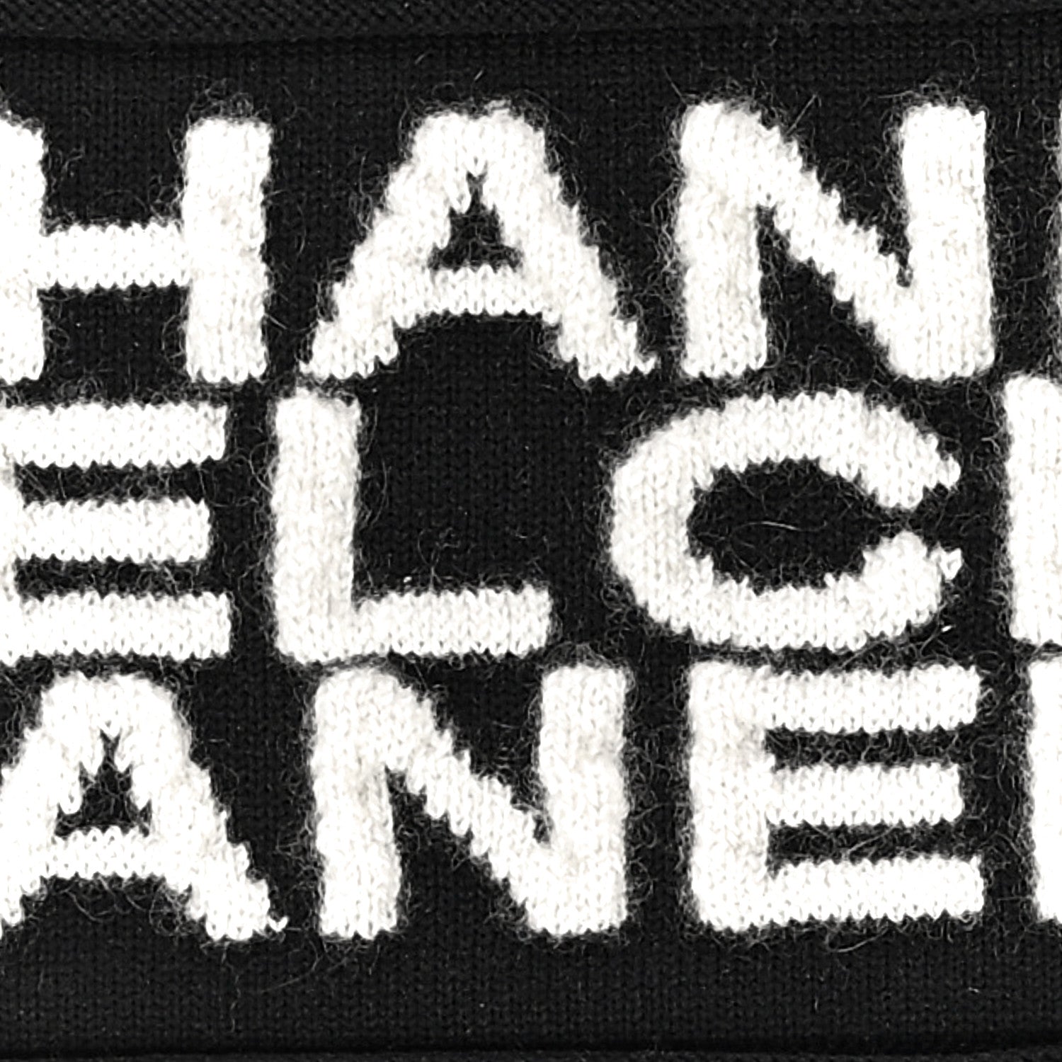 Chanel Cashmere Logo Headband Black White 4 of 6
