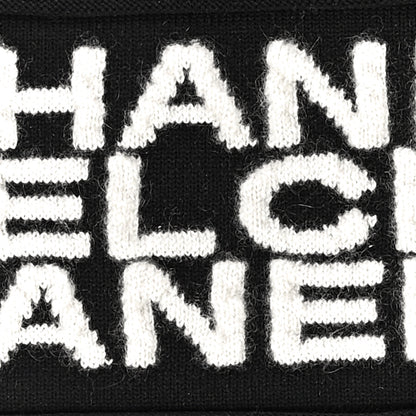 Chanel Cashmere Logo Headband Black White 4 of 6