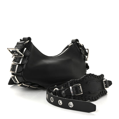Balenciaga Calfskin Le Cagole With Buckles Shoulder Bag XS Black 3 of 9