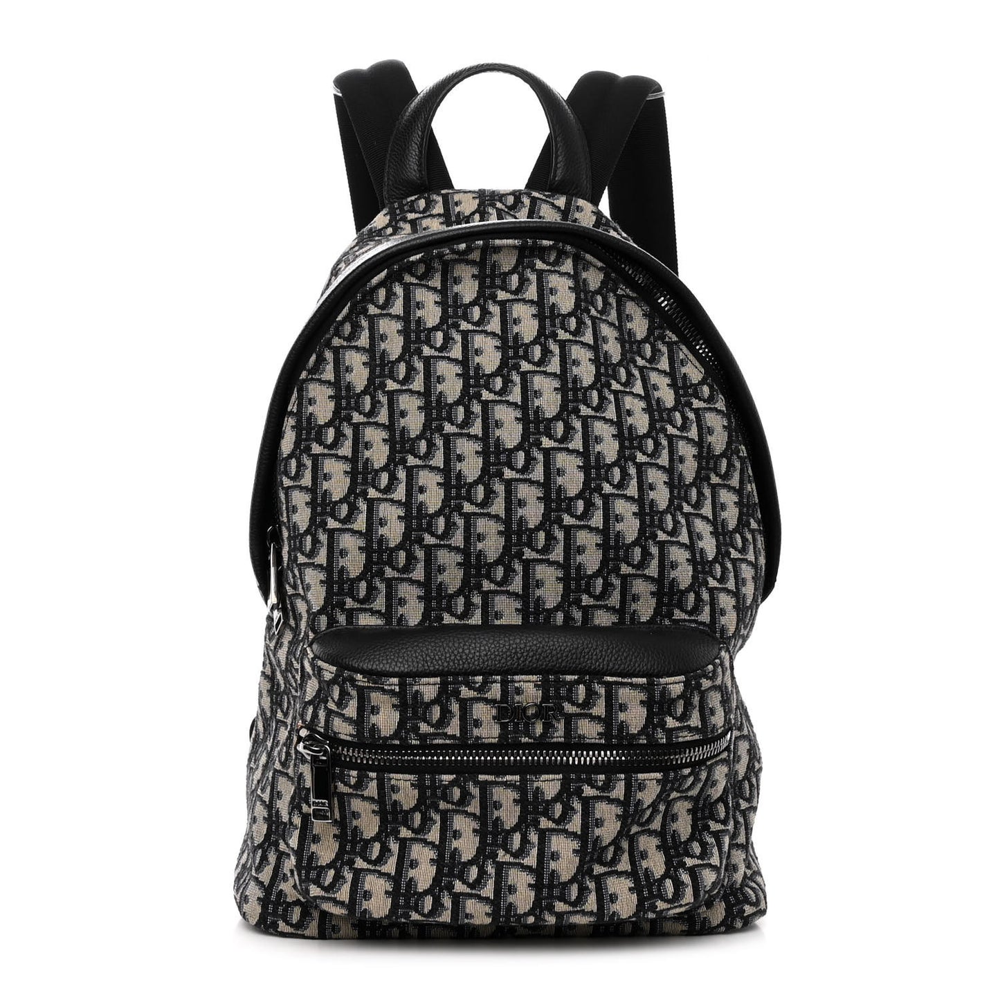 Oblique Calfskin Rider Kid's Backpack Beige Black