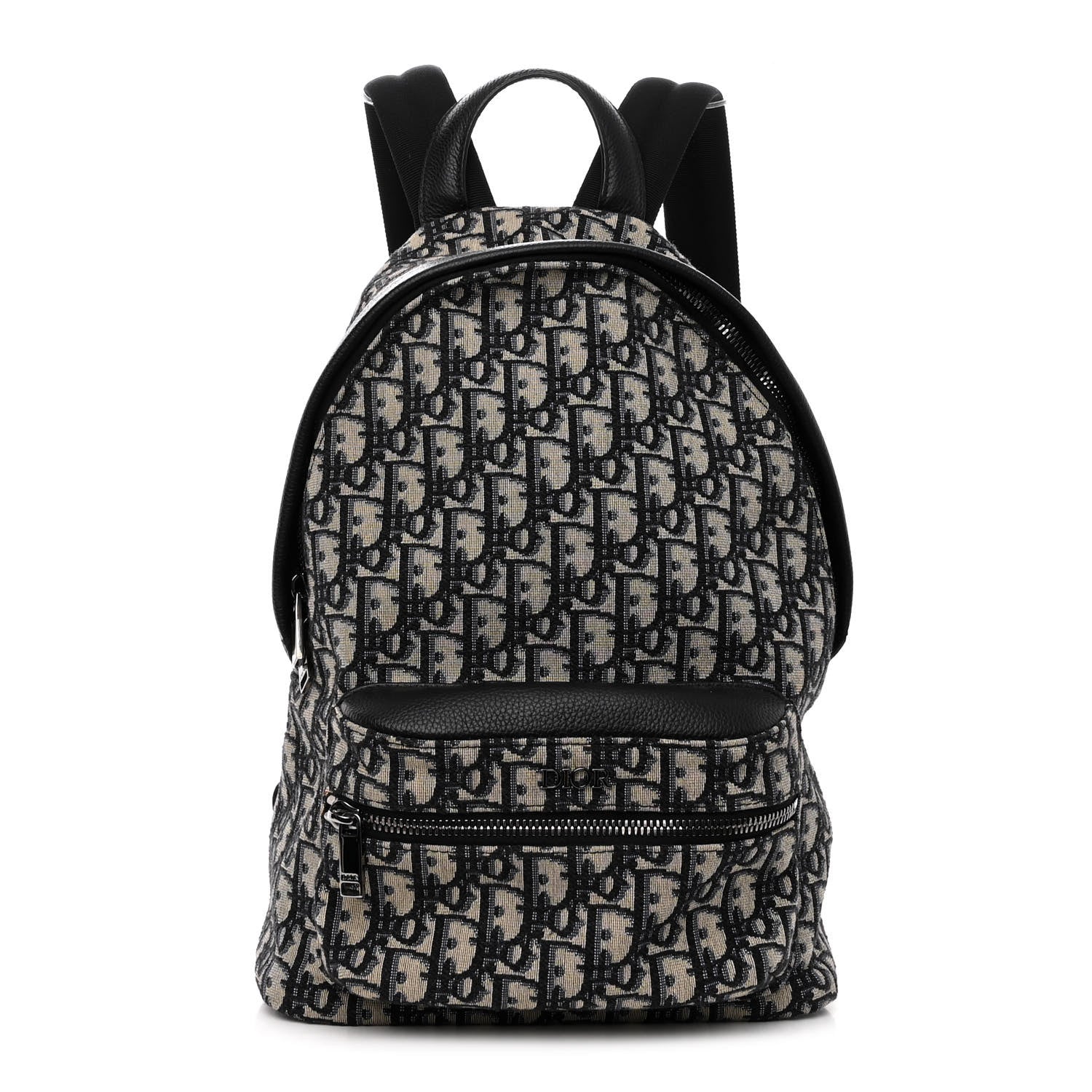 Christian Dior Oblique Calfskin Rider Kid's Backpack Beige Black 1 of 9