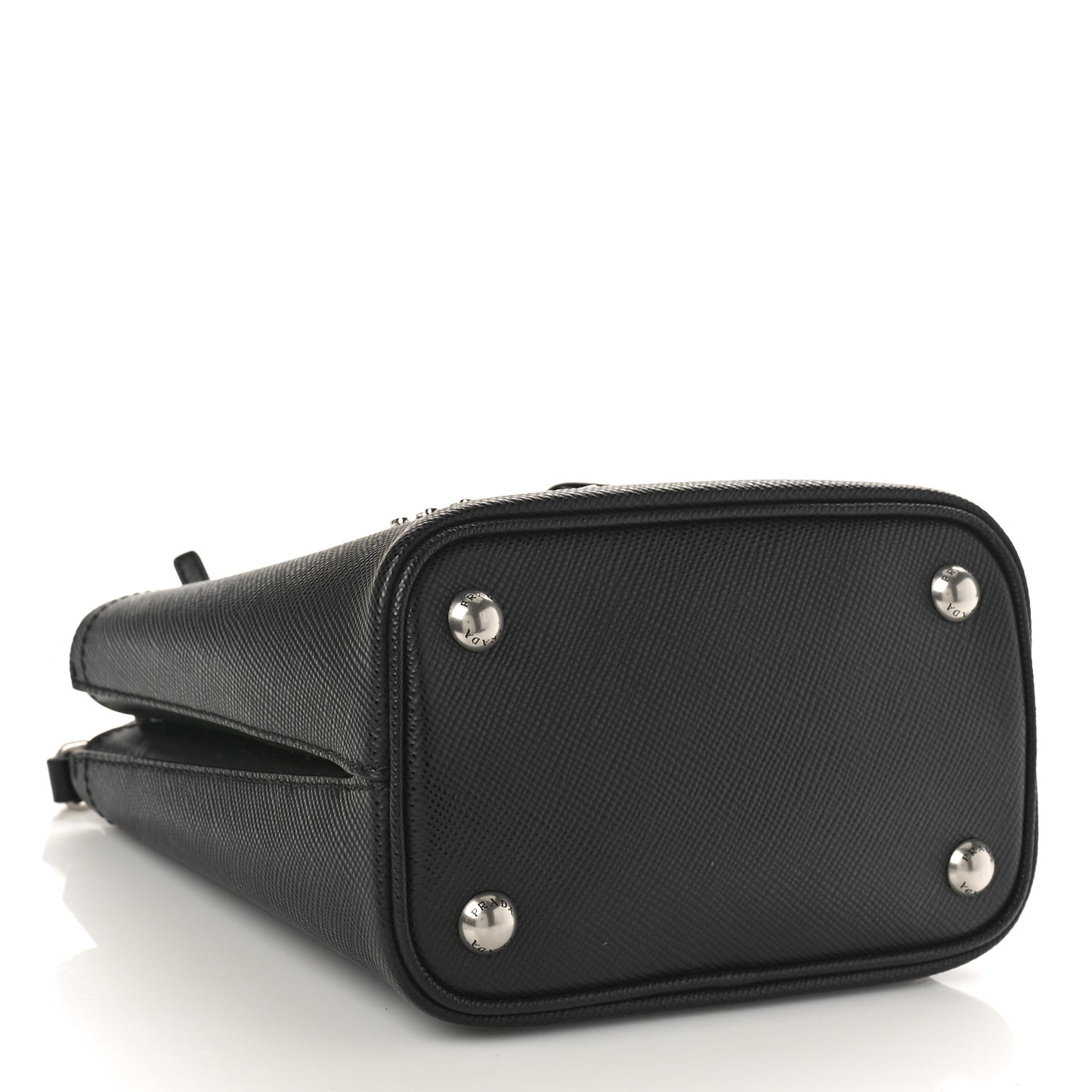 Saffiano Smalto Small Panier Bucket Bag Black