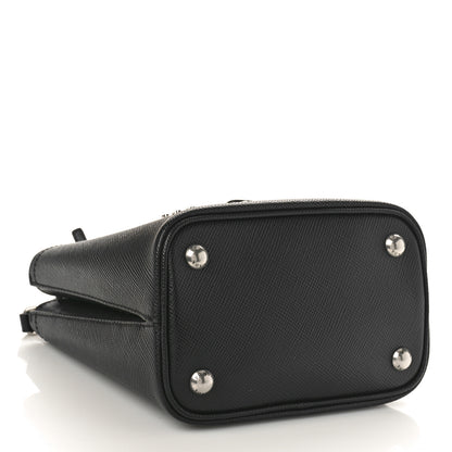 Prada Saffiano Smalto Small Panier Bucket Bag Black 4 of 8