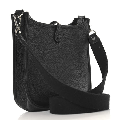 Hermes Taurillon Clemence Evelyne TPM Black 3 of 12