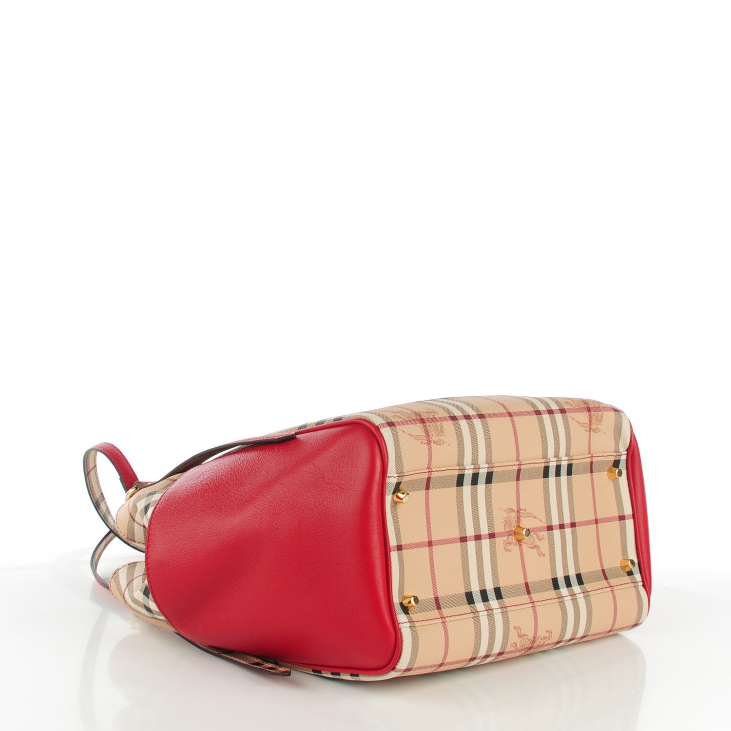 Burberry Haymarket Check Small Canterbury Tote Military Red 4 of 9