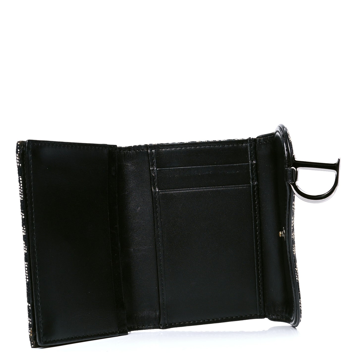 Monogram Compact Saddle Wallet Black