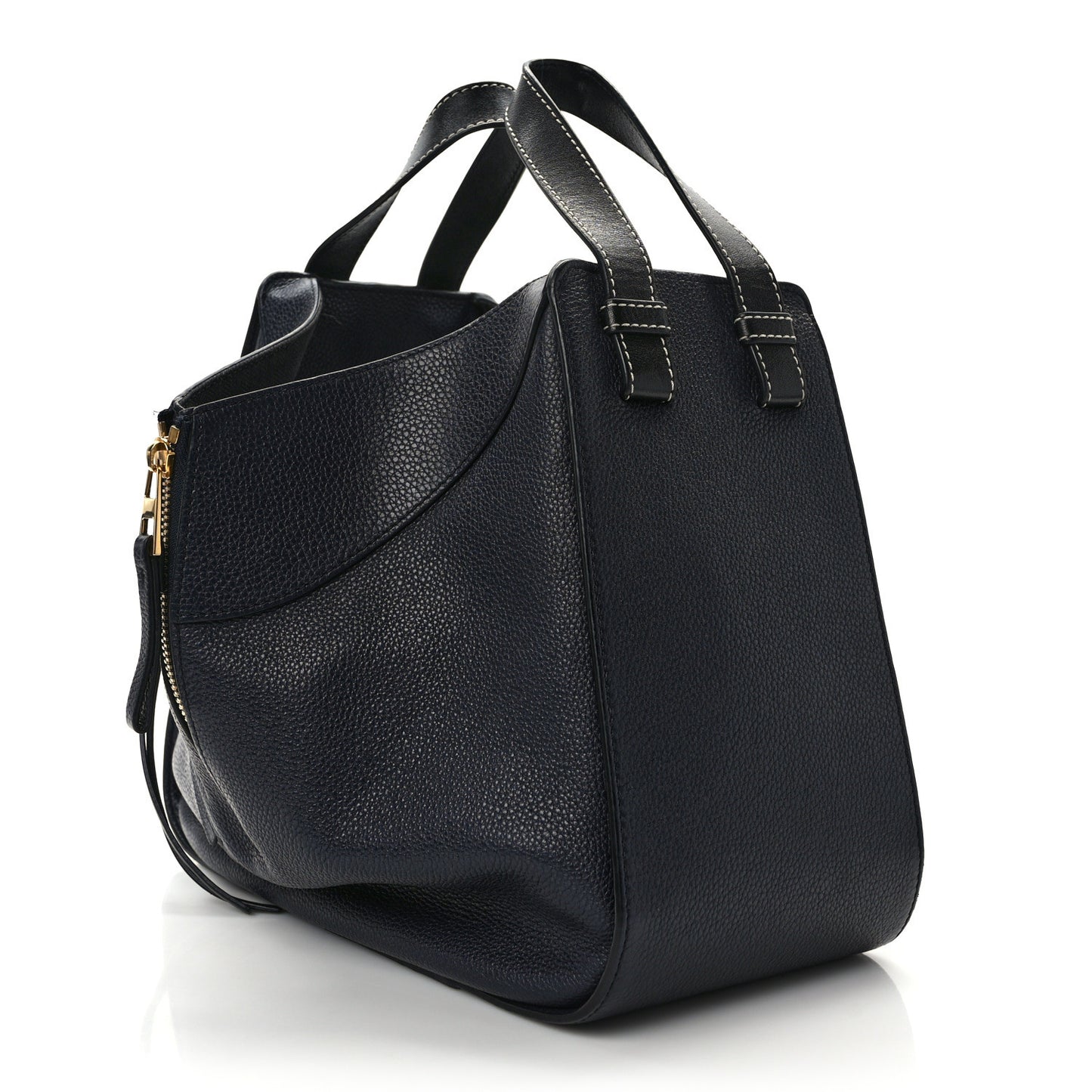 Calfskin Small Hammock Shoulder Bag Midnight Blue Black