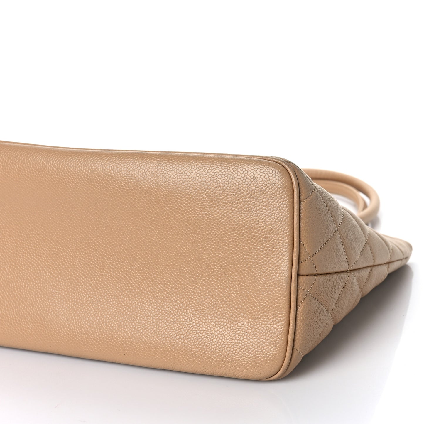 Caviar Quilted Medallion Tote Beige