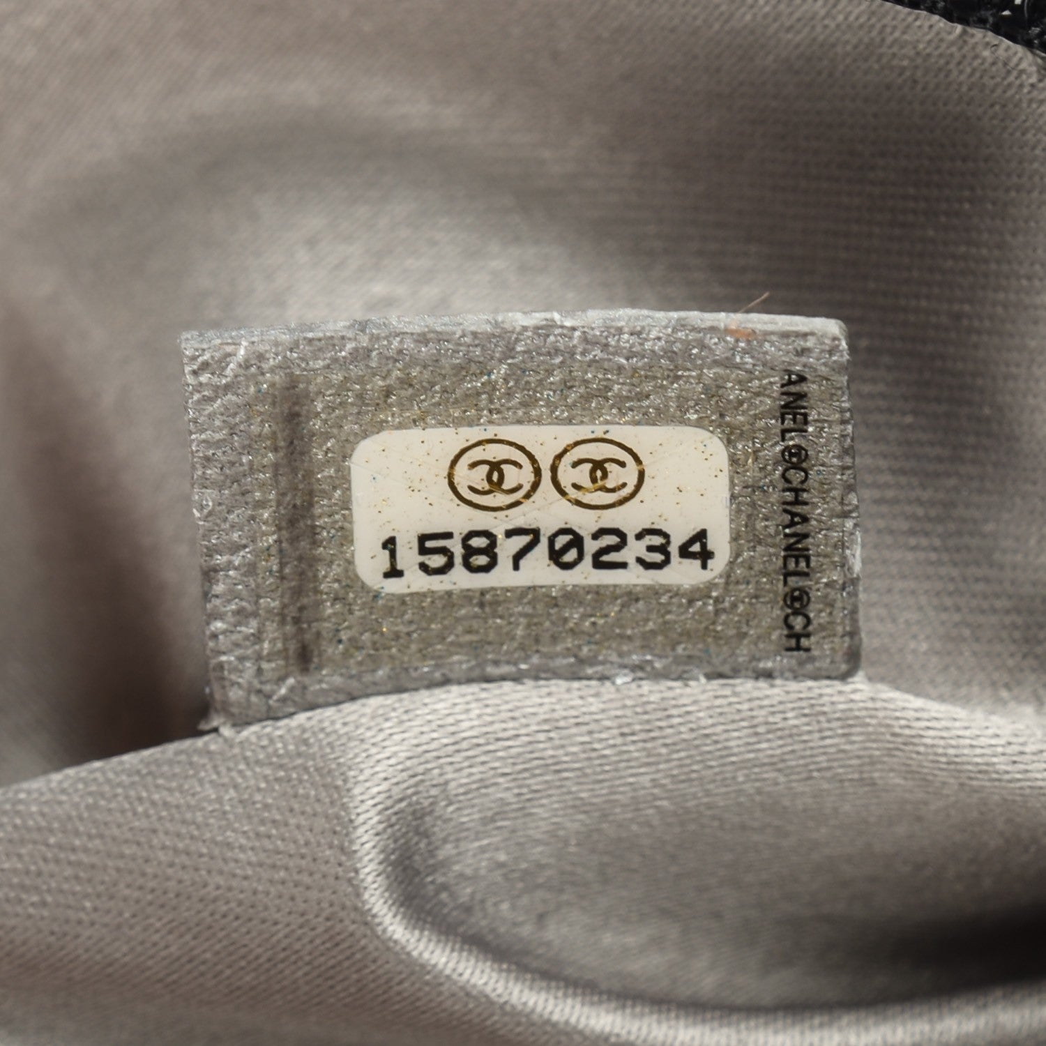 Chanel Lambskin Camellia Embossed Cosmetic Case Black 8 of 8