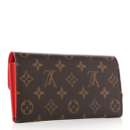 Louis Vuitton Monogram Bloom Flower Emilie Wallet Coquelicot 3 of 9