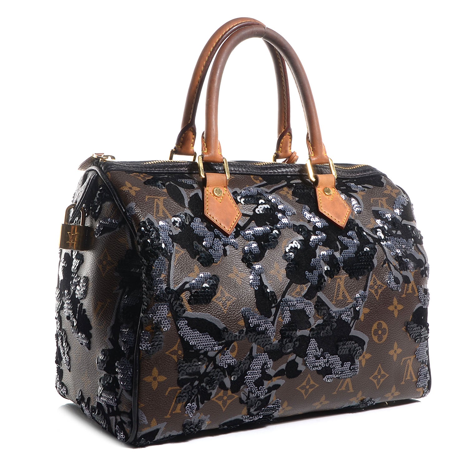 Louis Vuitton Monogram Fleur De Jais Sequins Speedy 30 3 of 11