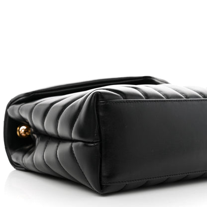 Saint Laurent Calfskin Y Quilted Monogram Small Loulou Chain Satchel Black 10 of 12