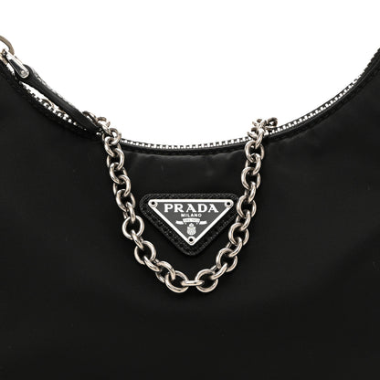 Prada Nylon Re-Edition 2005 Shoulder Bag Black 8 of 10