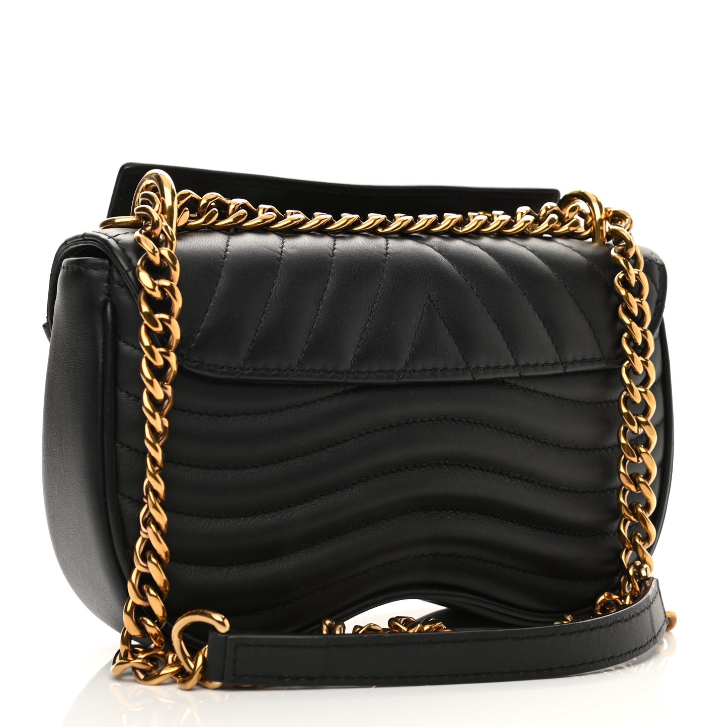 Calfskin New Wave Chain PM Black