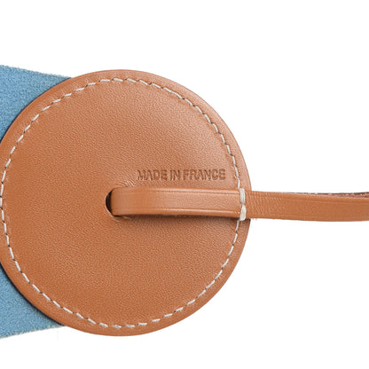 Hermes Vache Hunter Milo Lambskin Paddock Flot Bag Charm Natural Sable Craie Malachite Celeste 4 of 6
